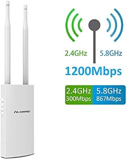 Outdoor Wireless Access Point, AC1200 Dual Band 2.4GHz & 5.8GHz Wireless WiFi Access