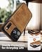 MOLLNSSN Magnetic for iPhone 17 Pro Leather Case, [Compatible with Magsafe] Business Classic Style Shockproof Men Women，Protective Slim fit Phone Cover for iPhone 17 Pro，Brown