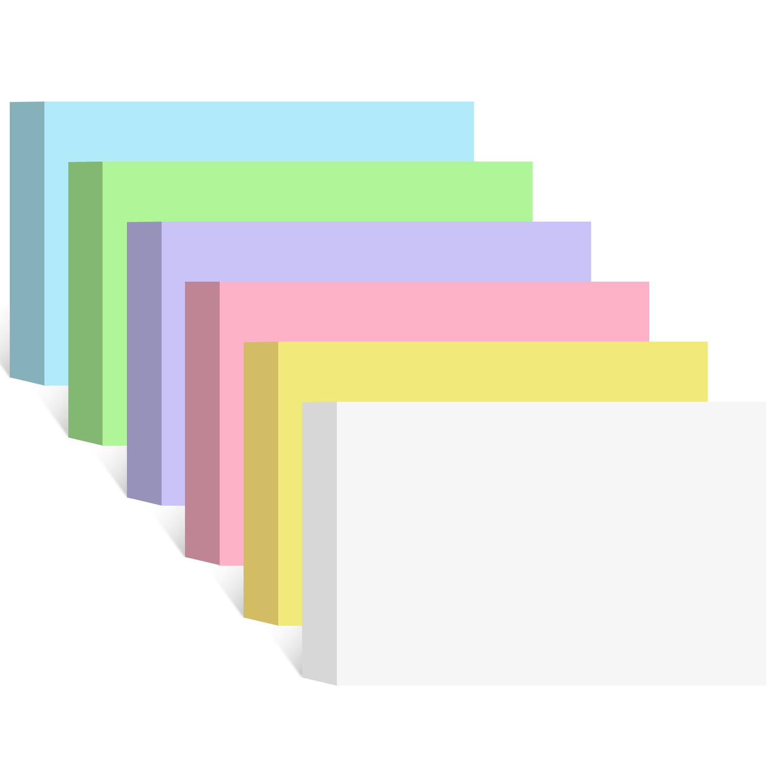 YAGUAO 240 Count Blank Index Cards 3x5 Inch Colored Flash Cards Flashcards Heavyweight Note Cards for Studying School Office Supplies