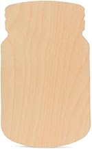 Wooden Mason Jar Sign 10 x 6-inch, Pack of 3 Unfinished Wood Jar Cutouts, Wooden Crafts to Paint for Farmhouse Kitchen, by Woodpeckers