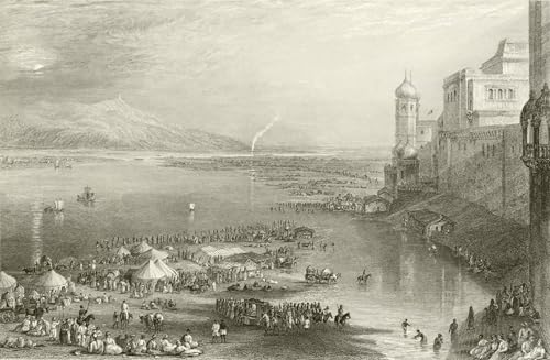 Pinturas póster arte pared de William Turner: Cuadro en lienzo vintage de Hurdwar, 60x90cm