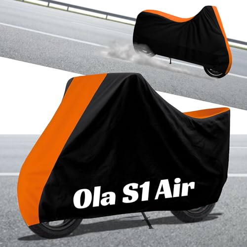 Image of Stylish Water Resistant Scooty Body Cover Compatible with Ola S1 Air & All Models | UV Protection, Dustproof, Heat Resistant, Two Wheeler | New All Weather Protection, Dust & Rain
