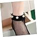 PRETYZOOM Fashionable Mesh Socks Ankle Women's Fishnet Socks Pearl Detail Soft and Comfortable