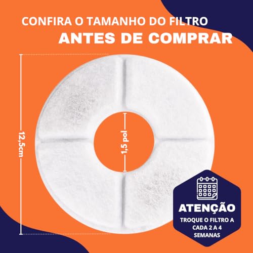Kit 4 Refil Filtro Bebedouro Fonte De Água Pet Cães Gatos