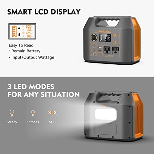 Enginstar Solar Generator, 296Wh Portable Power Station, 110V Pure Sine Wave, 80000mAh Backup Battery Power Supply for CPAP Outdoor Camping, Traveling, and Emergencies 7 AI VOLT Generator Website 41S4LXwBKUL. SL500 AI VOLT Generator Website