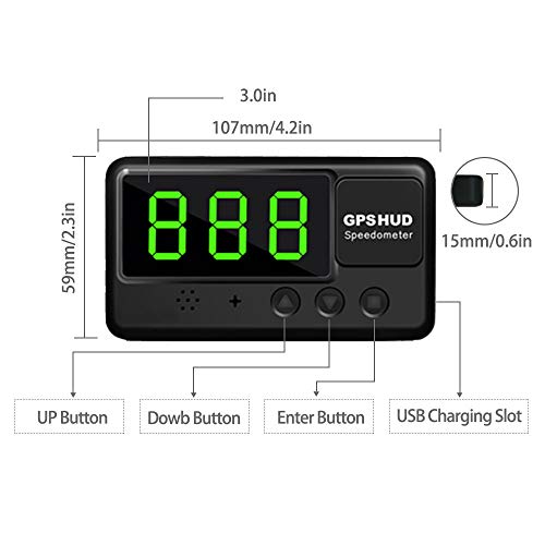 image for VJOYCAR Hud GPS Speedometer, Heads Up Display for Cars Windshield Proj