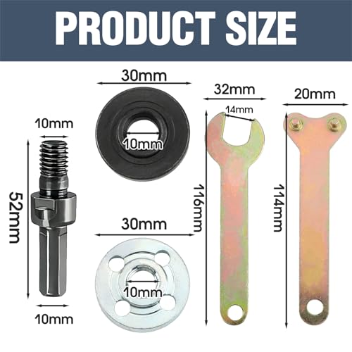 Connecteurs pour meuleuse d'angle filetés et tige de conversion pour perceuse robuste