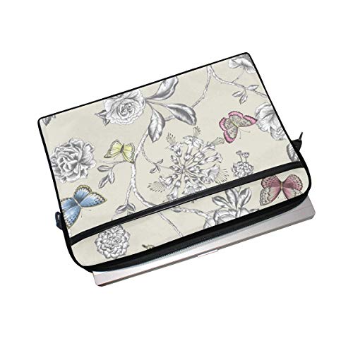 Funda para portátil de 14 a 15,4 pulgadas maletín protector diseño mariposas florales 4