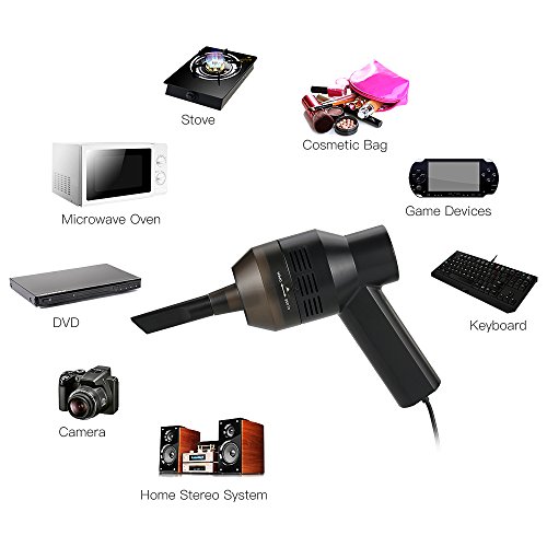 Limpador, Andoer Mini USB Desk Aspirador de pó elétrico Kit de coleta de teclado portátil com fio pa