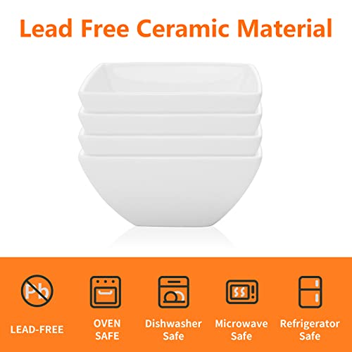 Luvan 7Oz Butter Warmers For Seafood With 20 Tealight,4Pcs Ceramic Butter Warmers Set For Chocolate Butter Cheese,Ceramic Bowl Oven Microware Dishwasher Safe,Perfect For Family Dip Fruit,Dessert,Snack #TOP2