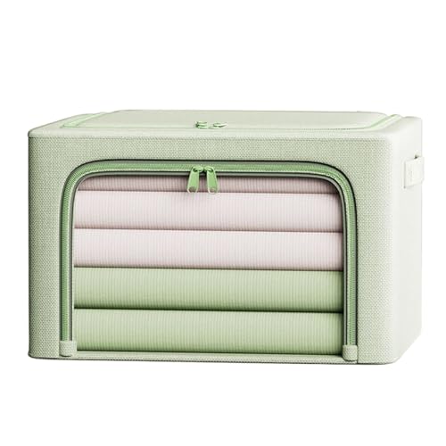 Cajas De Almacenamiento Para Ropa - Cajas de 24L para Organizar Armarios | Cesta Con Cremallera Apilable Para Organización De Armario, Mudanza, Debajo De La Cama, Dormitorio, Lavandería, Garaje Y Camp
