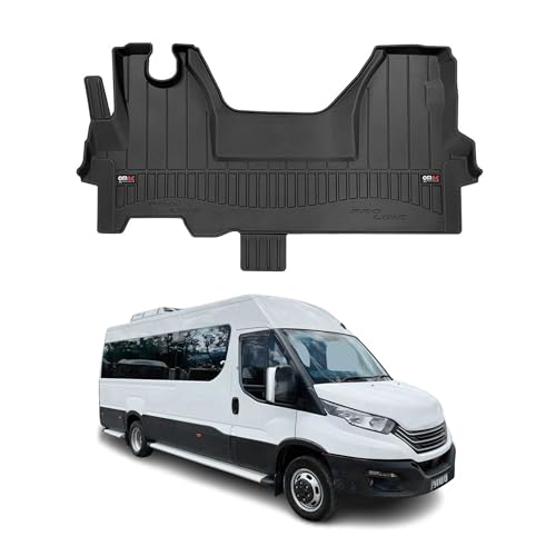 Tapis de sol 3D TPE étanche à bords hauts pour Iveco Daily VI noir