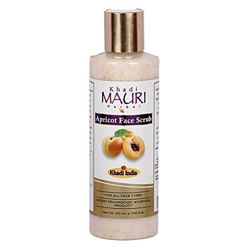 Madow Khadi Mauri Herbal Apricot Face Scrub Dead Skin Remover & Revitalises Health, 210 Ml