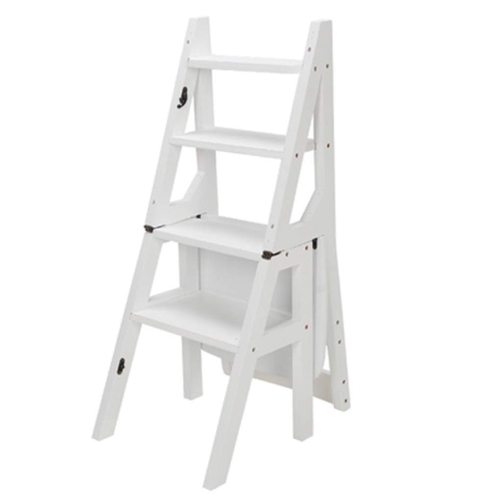 Escalera plegable de 4 escalones para hogar y cocina con altura de 89 cm