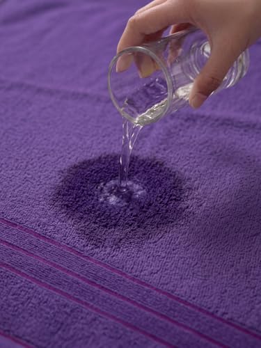 Image of Monte Carlo Essential 100% Cotton Bath Towel | 340 GSM Ultra Lightweight & Quick Dry | Soft Absorbent Large Towel 75x150 cm | Skin Friendly Daily Use Bathroom Towel for Men & Women (Soho) | Purple