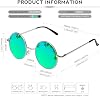 Lentes de Sol Redondos Polarizados para Hombre y Mujer, Gafas de Sol Circulares con Protección UV400, para Cosplay de Halloween, Paquete de 2 8
