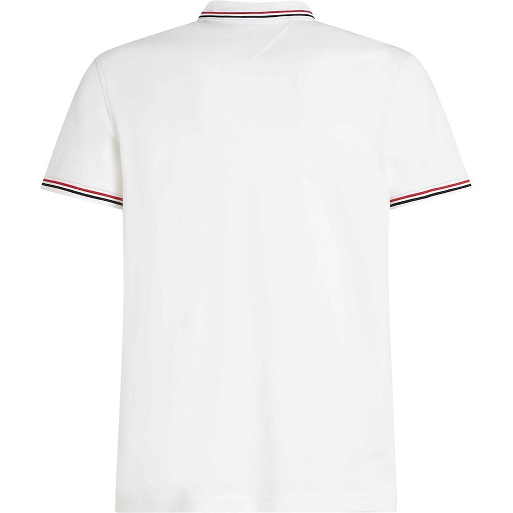Tommy Hilfiger Męska koszulka polo Slim Fit MW0MW37346 S/S Polo, biała, M, Biały (biały), M