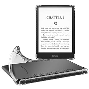 MoKo Case for 6.8″ Kindle Paperwhite (11th Generation-2021) and Kindle Paperwhite Signature Edition, Ultra Clear Soft Flexible Transparent TPU Skin Bumper Back Cover Shell, Clear