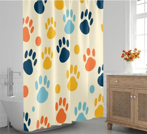 Rideau douche anti moisissure lavable en tissu polyester imperméable - 3