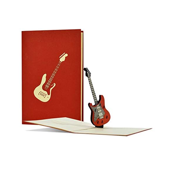Tarjeta emergente de instrumento musical 3d, tarjeta para amante de la música, banda de música, H16