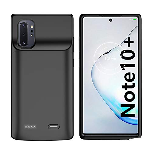 Battery Case for Galaxy Note 10 Plus, [6000mAh] Portable Protective Charging Case Rechargeable Charger Case Compatible with Galaxy Note 10 Plus/Note 10+ (6.8') Extended Battery Charger Case, Black