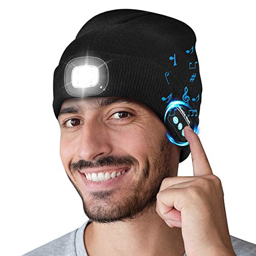 Unisex Rechargeable Bluetooth LED Beanie