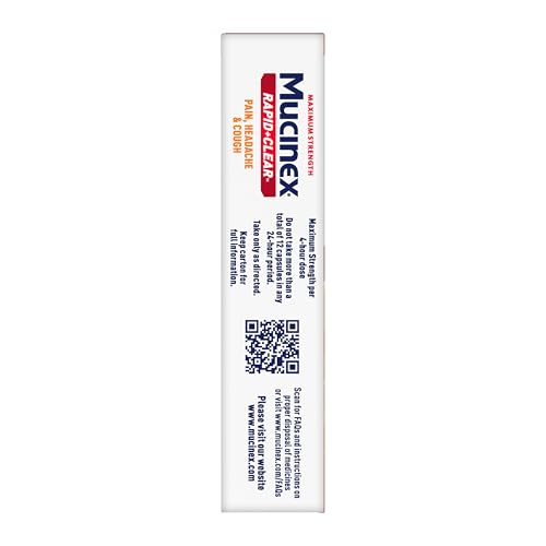 Mucinex Rapid+Clear Pain, Headache & Cough Medicine, 16 Liquid Gels - image 9