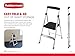 Rubbermaid 2-Step Ladder, Aluminum Lightweight Folding Step Stool with Project Top, Silver, Tested to US Safety Standards, No Assembly Required