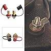 Battery Charger Post Kit with 20mm Stud and Black/Red Safety Caps, 250A Rated PC and Brass Terminal for Car, RV, Truck, Marine or Agricultural Vehicles, Compatible with Jumper Charging Systems #5