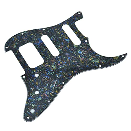 Image of Dopro 11-Hole Strat HSS Guitar Pickguard 3-Screw Humbucking Pickup Mount for American FD Stratocaster Abalone Pearl