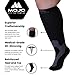 Medical Compression Socks 20-30mmHg for Women and Men Knee High - Graduated Support Compression Stockings for Circulation during Travel, Airplane, Flights - Black, 3X-Large - A601R
