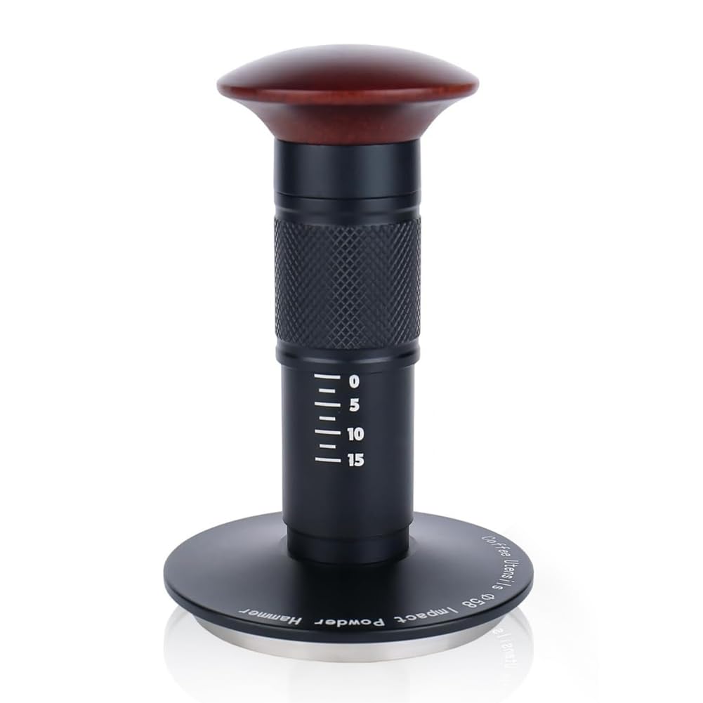 Hipzeepo 58Mm Coffee Tamper With Sound Feedback Espresso Tamper Calibrated Espresso Hand Tamper Fit For Portafilters