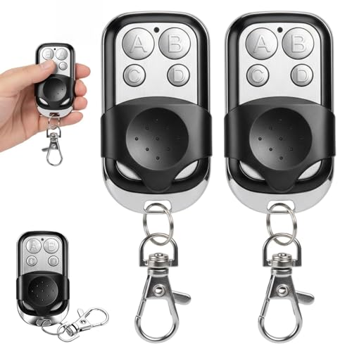 2 unidades de mando a distancia universal para puerta de garaje, bandeja multifunción 433 MHz, mando a distancia universal, abridor de puerta de garaje para interruptor de luz, puerta de garaje o
