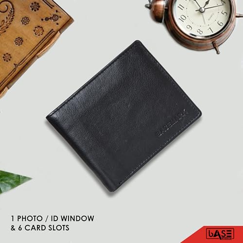 Genuine Leather Made Bi-Fold Casual, Formal, Party, Travel RFID Protected Wallet for Men (Dark Blue), Dark Blue, Contemporary2