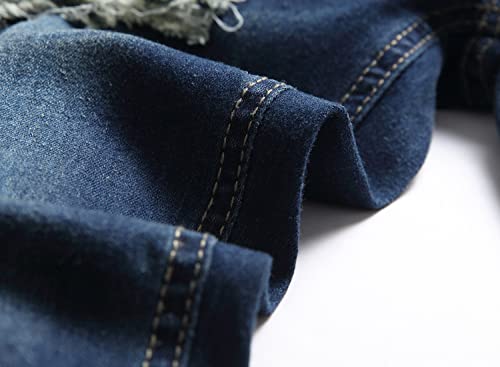 Boy Skinny Jeans Fit Ripped Destroyed Distressed Stretch Slim Jeans Pants #TOP5