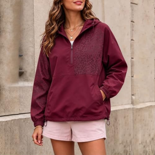 Women Windbreaker Jacket Water Resistant Quick Dry Hood Rain Jackets - image 7