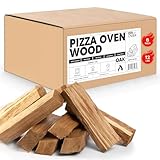 W&E Choice Pizza Oven Wood 6 Inch Mini Logs, 12 lbs Box, Kiln Dried Oak Firewood for Pizza Ovens, Ooni and Gozney, Solo Stove, Long-Lasting Burn for BBQ, Grills and Smokers, Product of USA