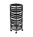 Five - Resserre de Cuisine 4 Paniers rotatifs sur Roues en Métal Noir H 76 cm