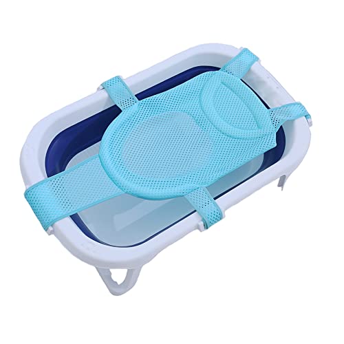 Baby Bath Seat Support Net Newborn Bath Cushion Pad Anti-Slip Infant Bathtub Sling Shower Mesh Mat Soft Bath Net Bath Pillow Adjustable Shower Pad for 0-18 Months