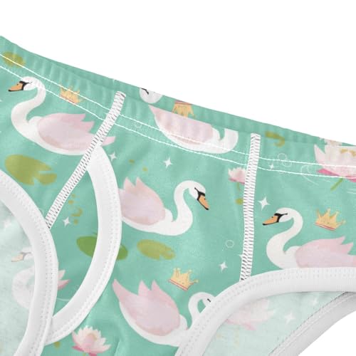 Wusikd Green Swans Crowns Boys' Underwear Cotton Pink Boys Briefs Soft Toddler Underwear 2T4