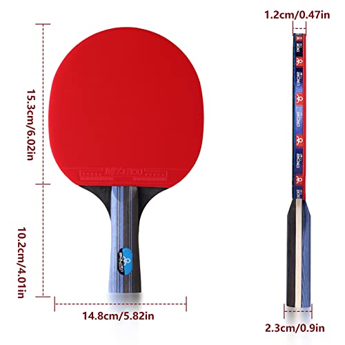 image for LEADER RIDER Ping Pong Paddles Set with Balls, Table Tennis Racket Set