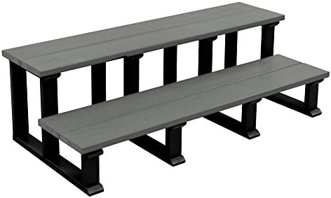 highwood Spa Collection Two Tier Hot Tub and Spa Steps, 47", Coastal Teak