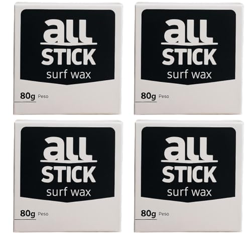 Parafina Surf All Stick 80g Parafina para prancha de surf, longboard, Skimboard, Funboard - Kit c/ 2 und + raspador (Água Fria: 19C° e 12 C°)