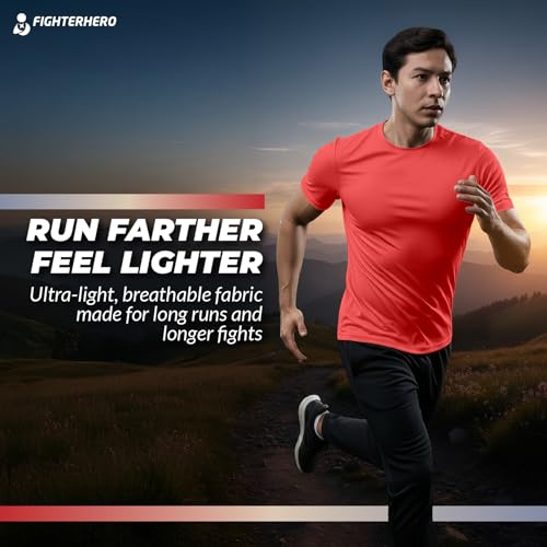 Image of Gym T Shirts for Men Workout | Sports Tshirt for Man | Running Mens T-Shirts | Polyester Men's T Shirt | Quick Dry fit Training Active Wear | Badminton Football Jersey Tshirts