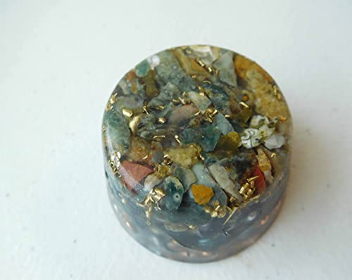 Ocean Jasper Orgone Generator Energy Accumulator 528Hz/7.83Hz/Advance Harmonics Many Beautiful Ingredients And Colors!! (Ocean Jasper) #TOP4