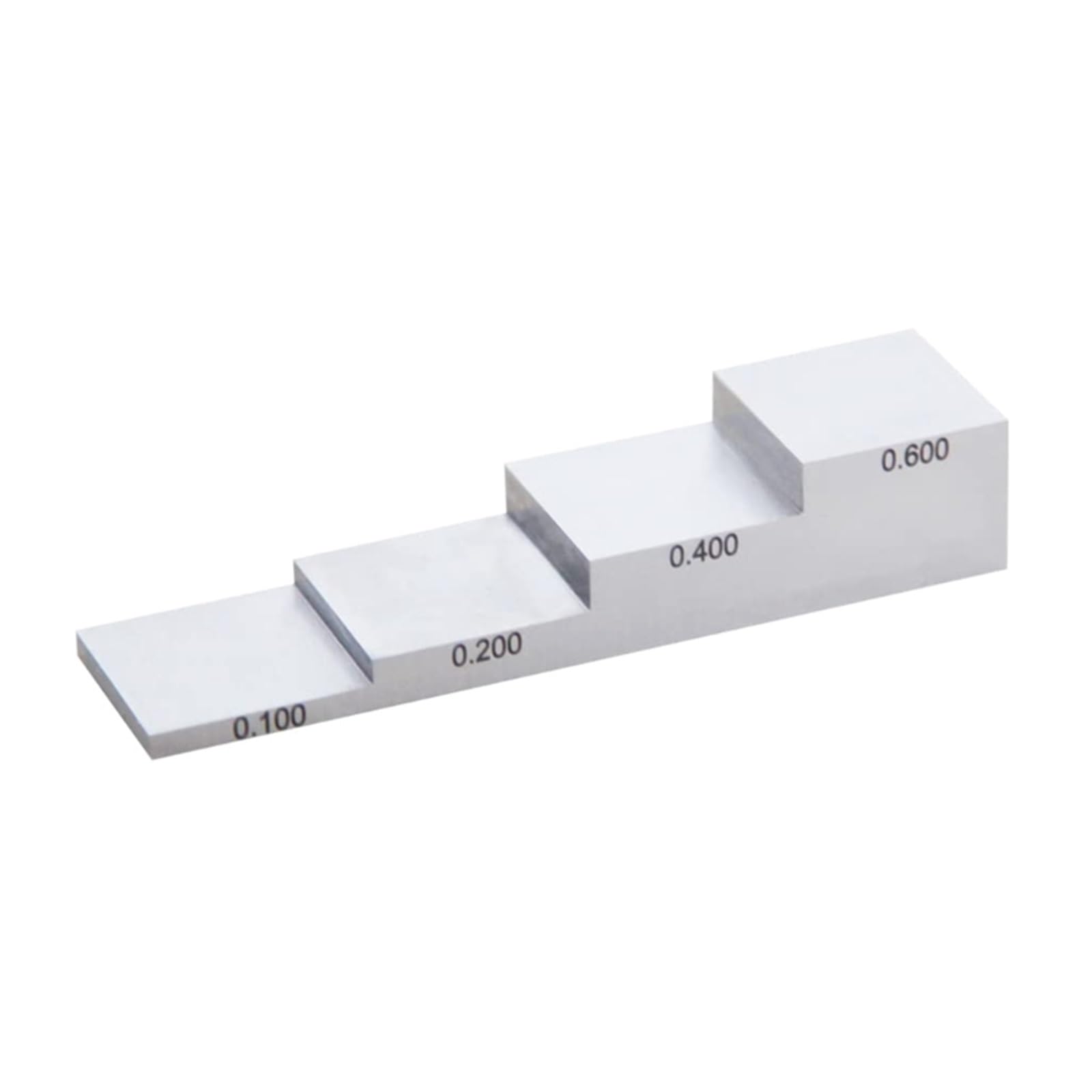 CUDTAPI Gauge Block Set 0.100/0.200/0.400/0.600 Inch Ultrasonic Thickness Tester Gauge Calibration Block, 4 Step For Linearity