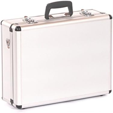 Crystal Large Aluminium Camera Photography Flight Carry Case Storage Box Silver