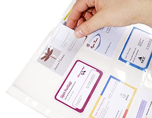 Fundas para tarjetas de visita con multitaladros Exacompta 55046E pack de 3 5