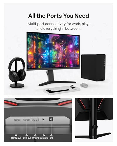 Image of Pixio PX27U Prime Neo 27 inch Dual Mode UHD 4K 160Hz /FHD 1920x1080p 320Hz Fast IPS Panel 1ms GTG Response Time Gaming Monitor with Adaptive Sync HDR and Fully Adjustable Stand