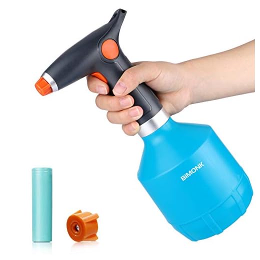 Electric Plant Mister Spray Bottle for House Flower, Indoor Handheld Watering Can Spritzer with Adjustable Spout, 32 Ounce / 1 Liter Garden Tiny Auto Plastic Sprayer, for 75% Alcohol, Perfume,Cleaning